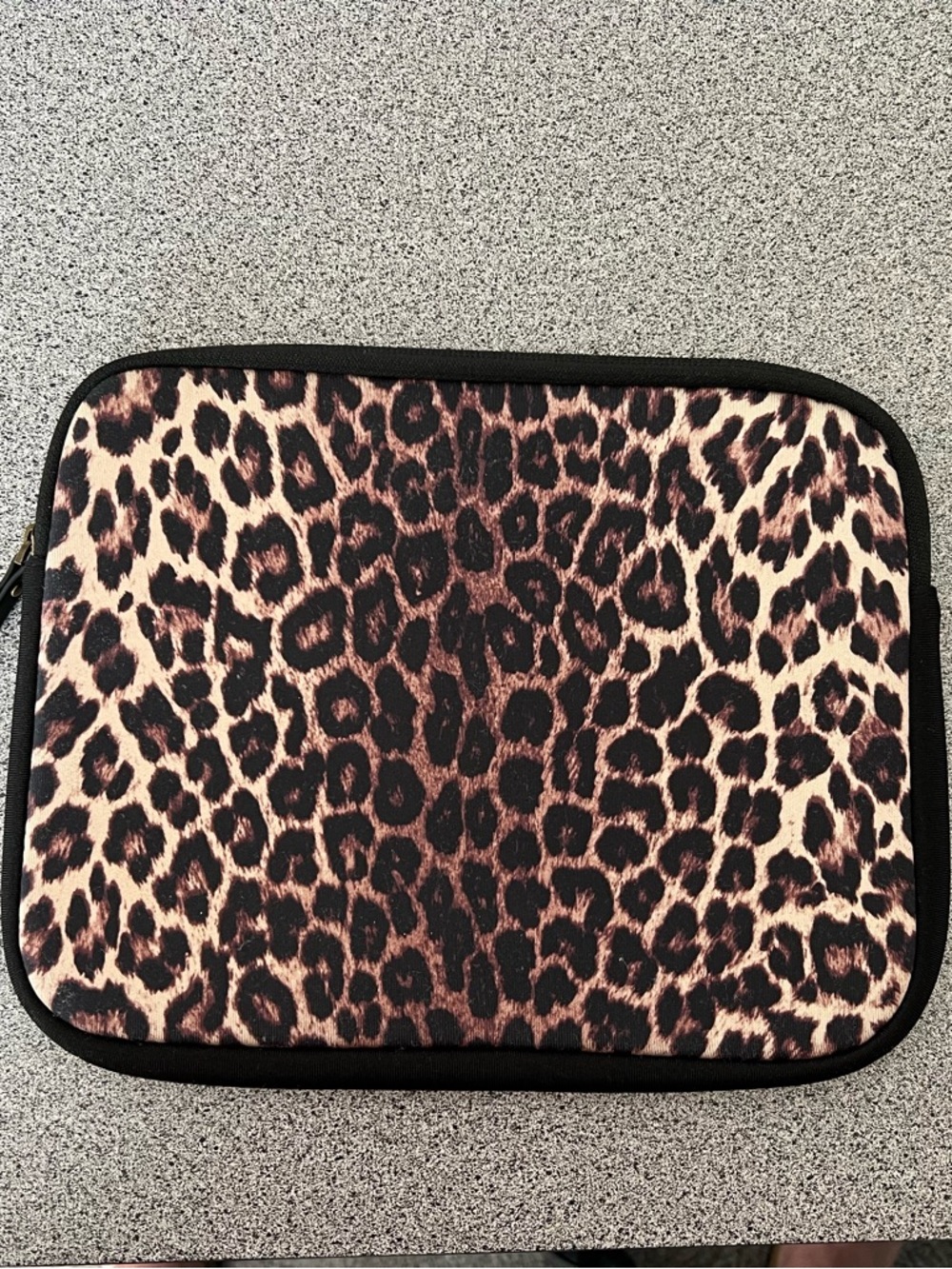Lucky Brand Black iPad or tablet Pouch with Gold Logo on interior.